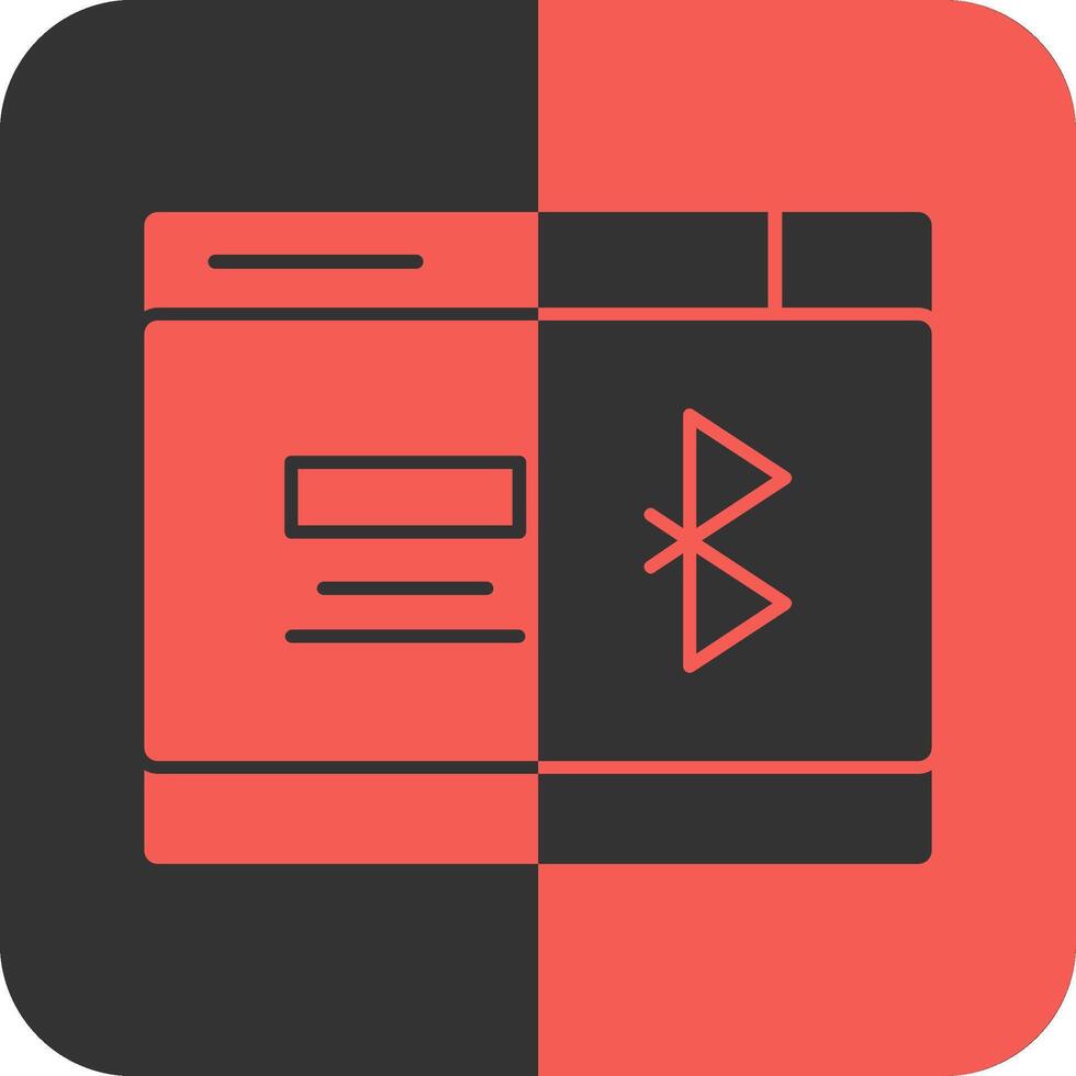 Bluetooth vermelho inverso ícone vetor