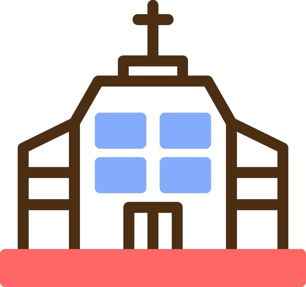 Igreja cor preenchidas ícone vetor