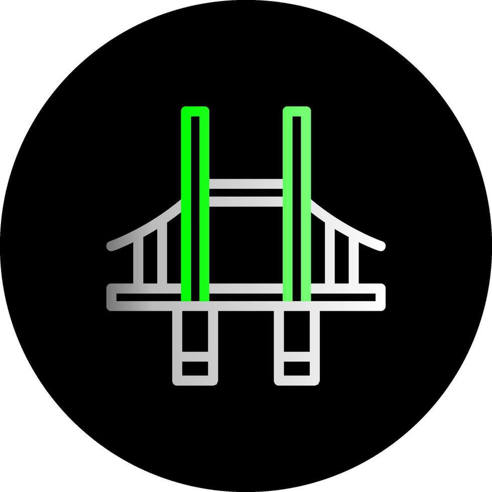 ponte dual gradiente círculo ícone vetor