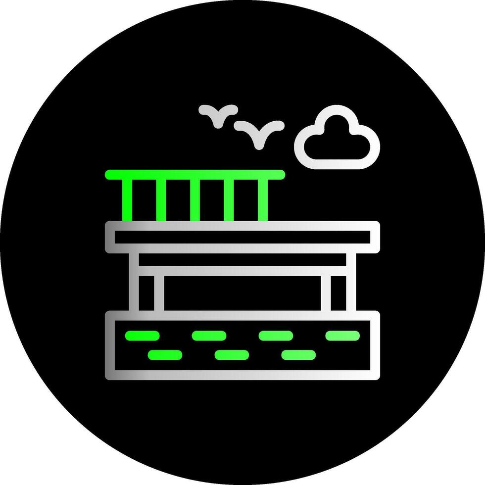 cais dual gradiente círculo ícone vetor