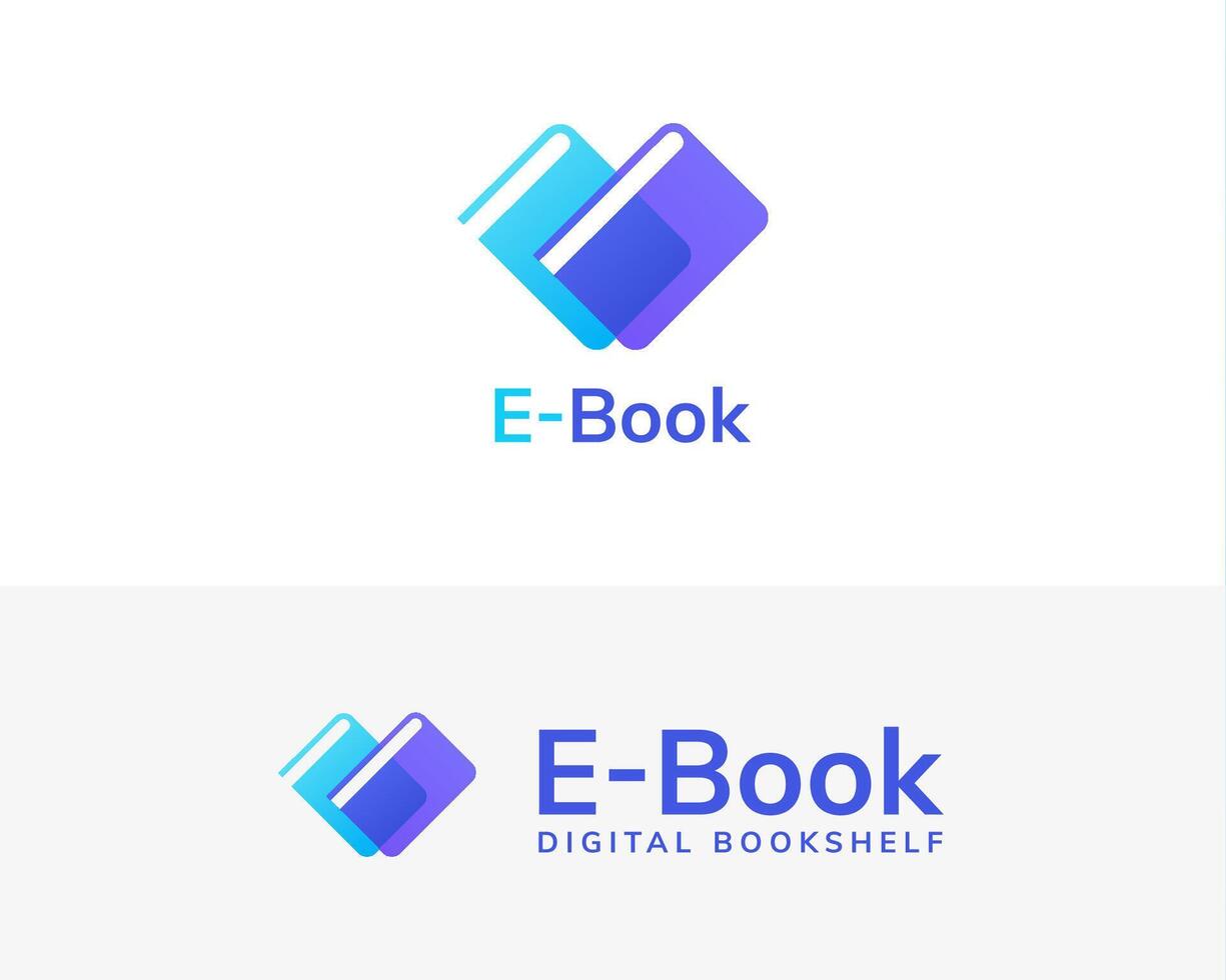 livro pilha logotipo definir, conceito do e livro, digital biblioteca e conectados Educação vetor