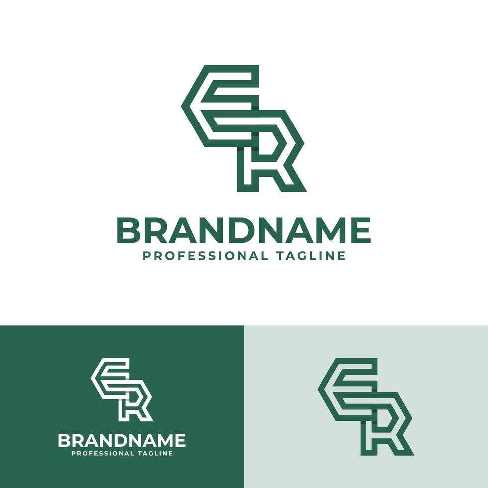 moderno iniciais er logotipo, adequado para o negócio com er ou ré iniciais vetor