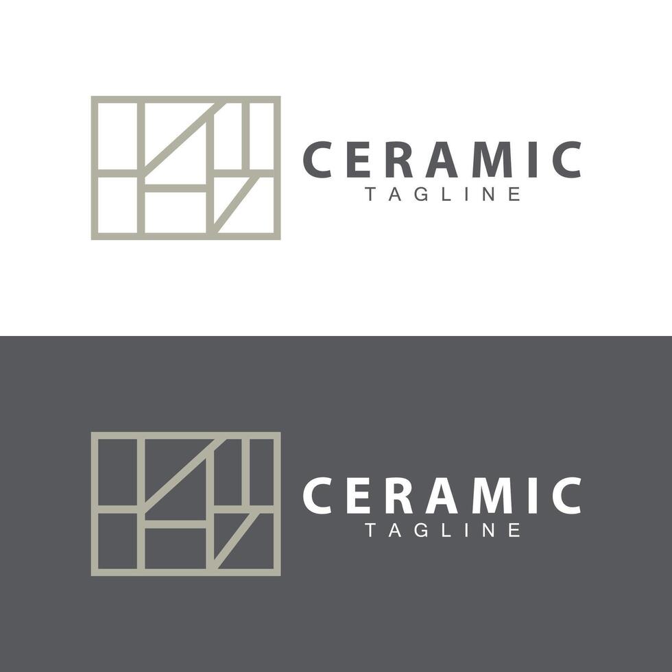 chão logotipo Projeto para casa cerâmico decoração com minimalista abstrato formas, vetor modelo ilustração