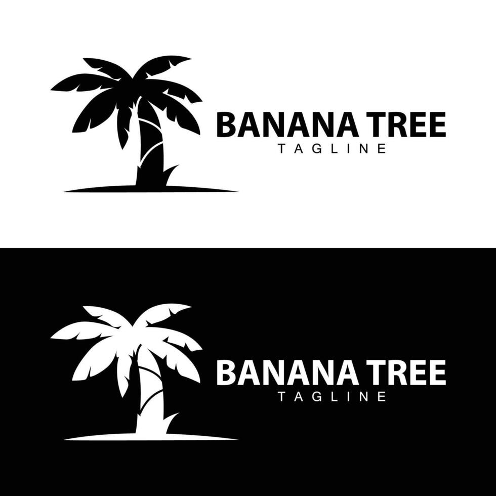 banana árvore logotipo, fruta árvore plantar vetor, silhueta projeto, modelo ilustração vetor