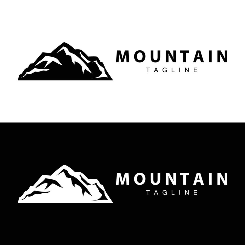 montanha logotipo simples ilustração silhueta modelo vetor Projeto