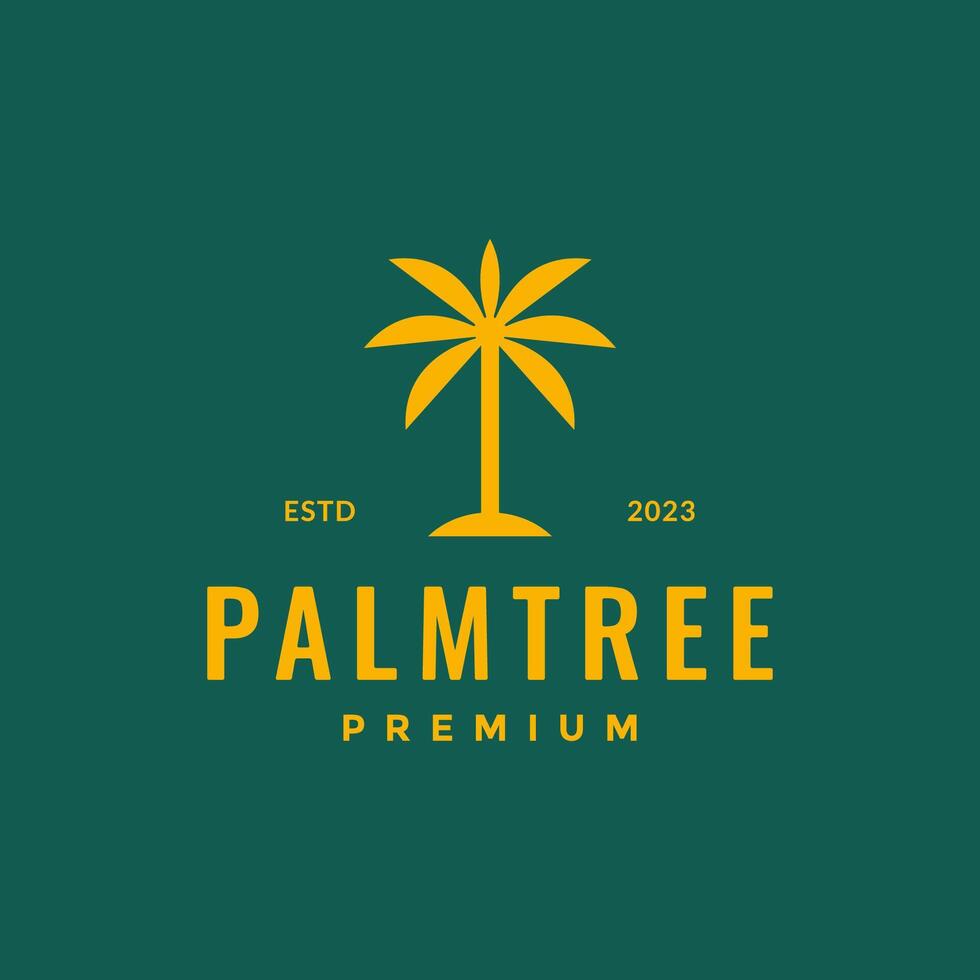 Palma árvore crescer limpar \ limpo moderno simples minimalista estilo plano logotipo Projeto vetor ícone ilustração