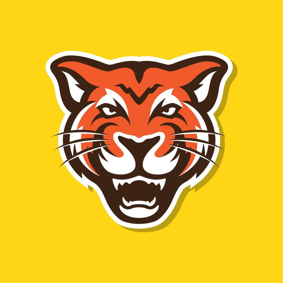 tigre retrato rugido fera animais selvagens carnívoro colorida moderno mascote personagem desenho animado adesivo logotipo Projeto vetor ícone ilustração