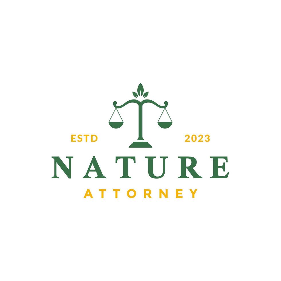 advogado lei escala Saldo folhas natureza empresa clássico luxo logotipo Projeto vetor ícone ilustração