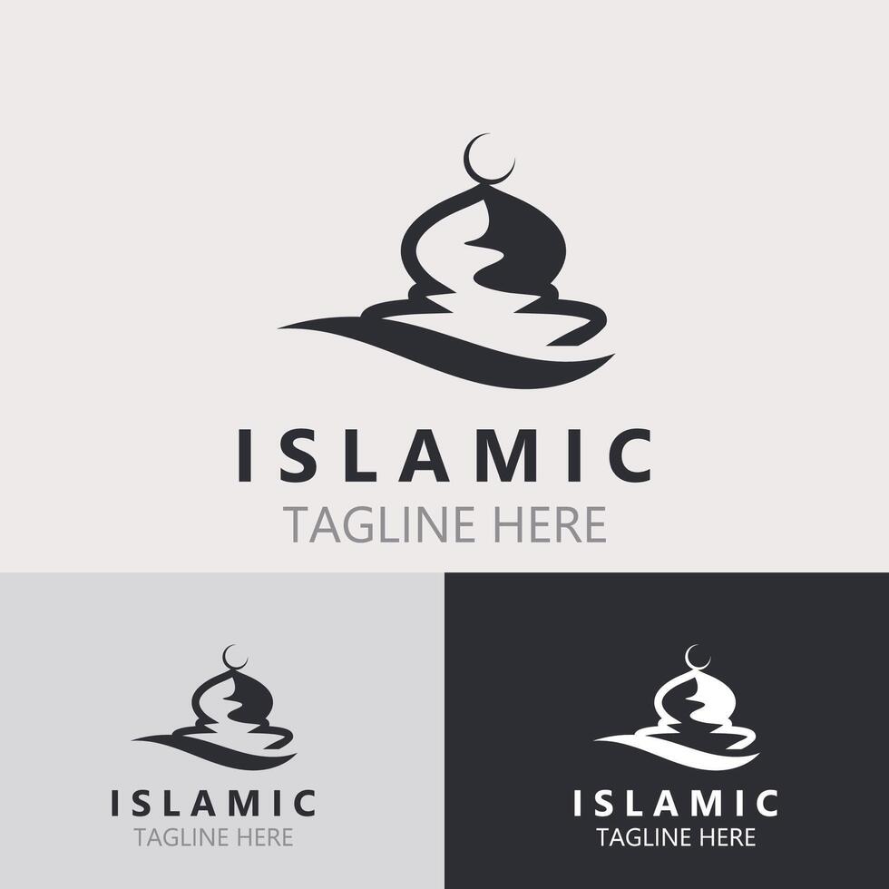 islâmico mesquita logotipo projeto, modelo islâmico, islâmico dia Ramadã vetor criativo idéia