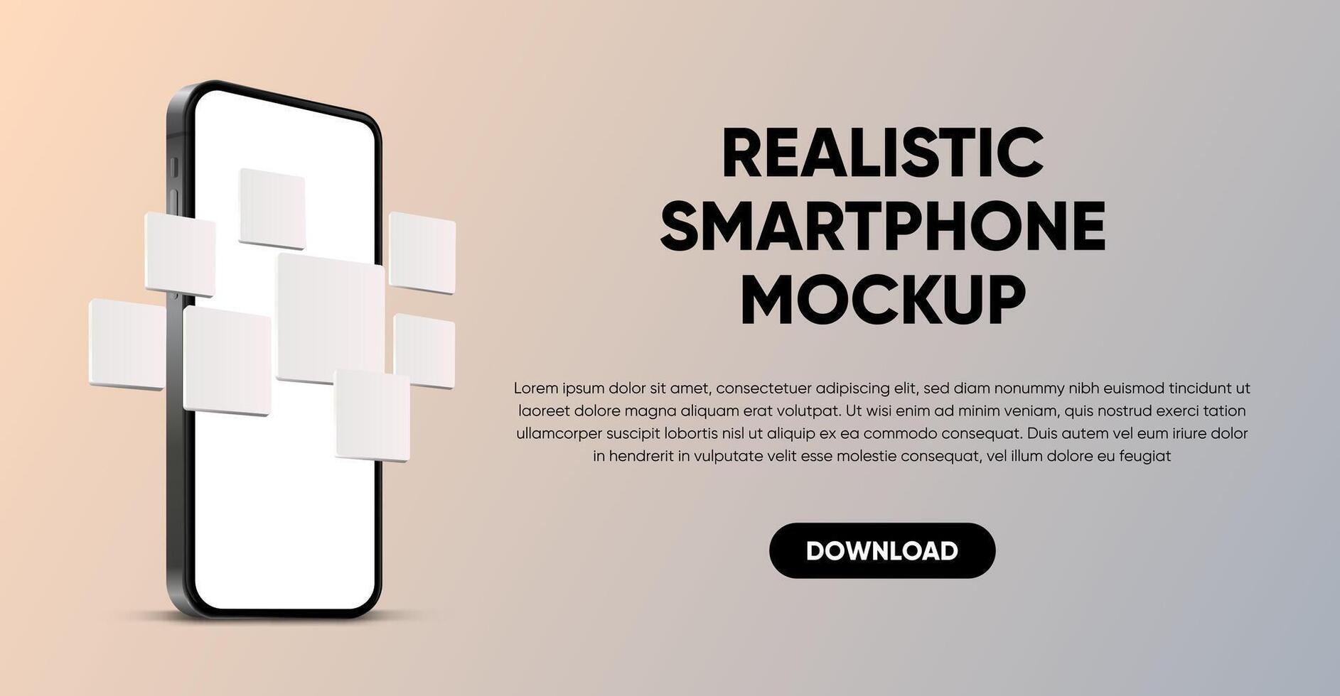 realista Smartphone modelo. Móvel telefone quadro, Armação com em branco exibição isolado modelos, vetor Móvel dispositivo conceito