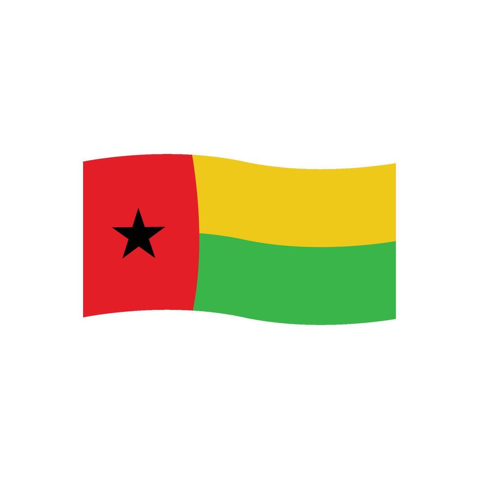 Guiné bissau bandeira ícone vetor