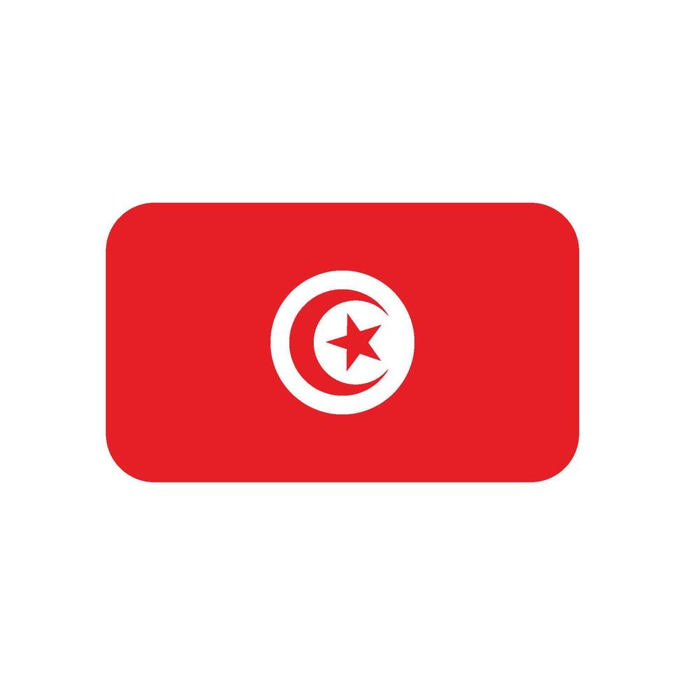 Tunísia bandeira ícone vetor
