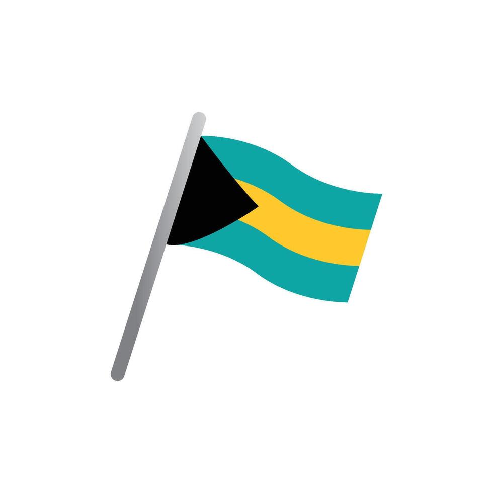 bahamas bandeira ícone vetor