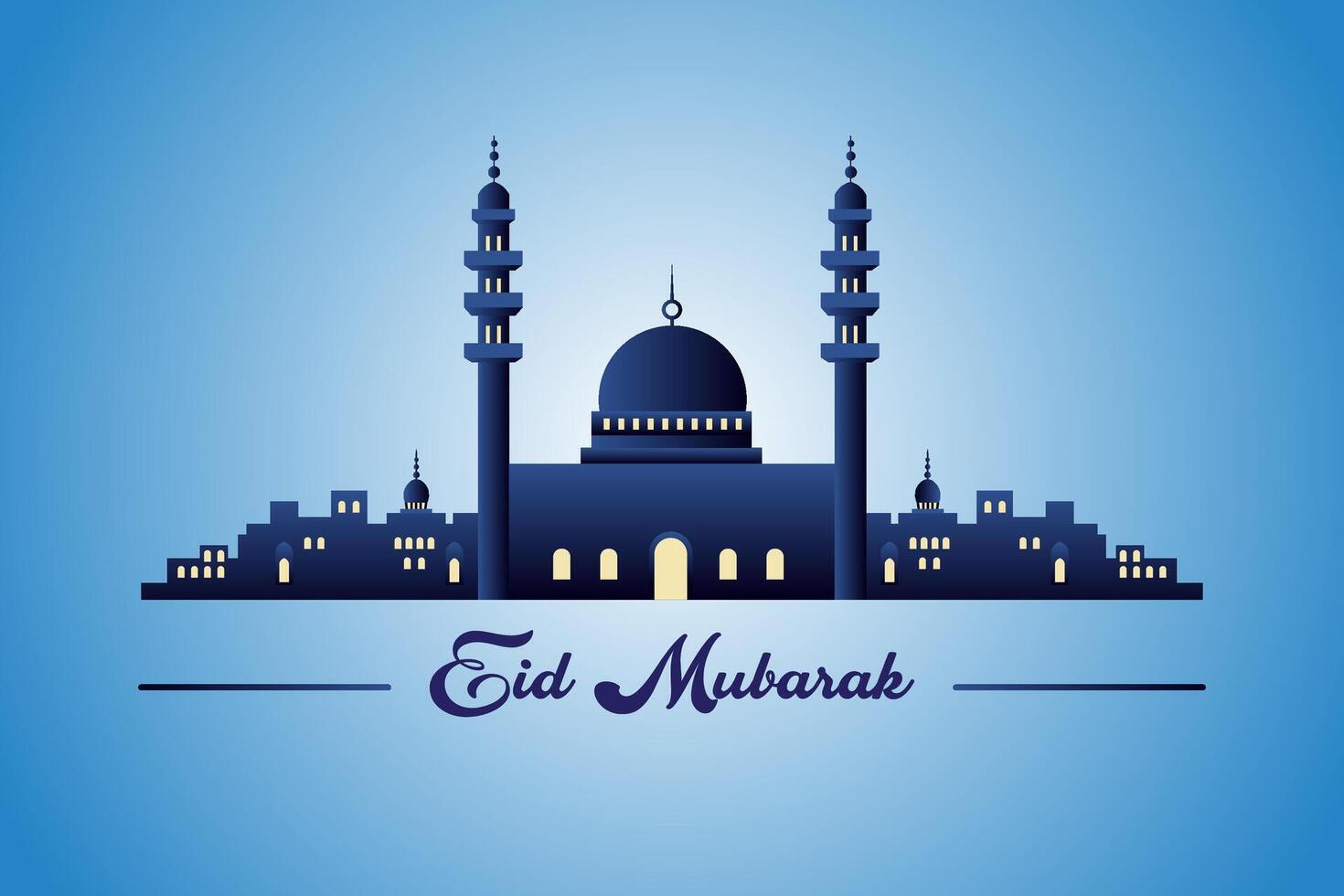 eid al fitre 2024 eid Mubarak cartão vetor