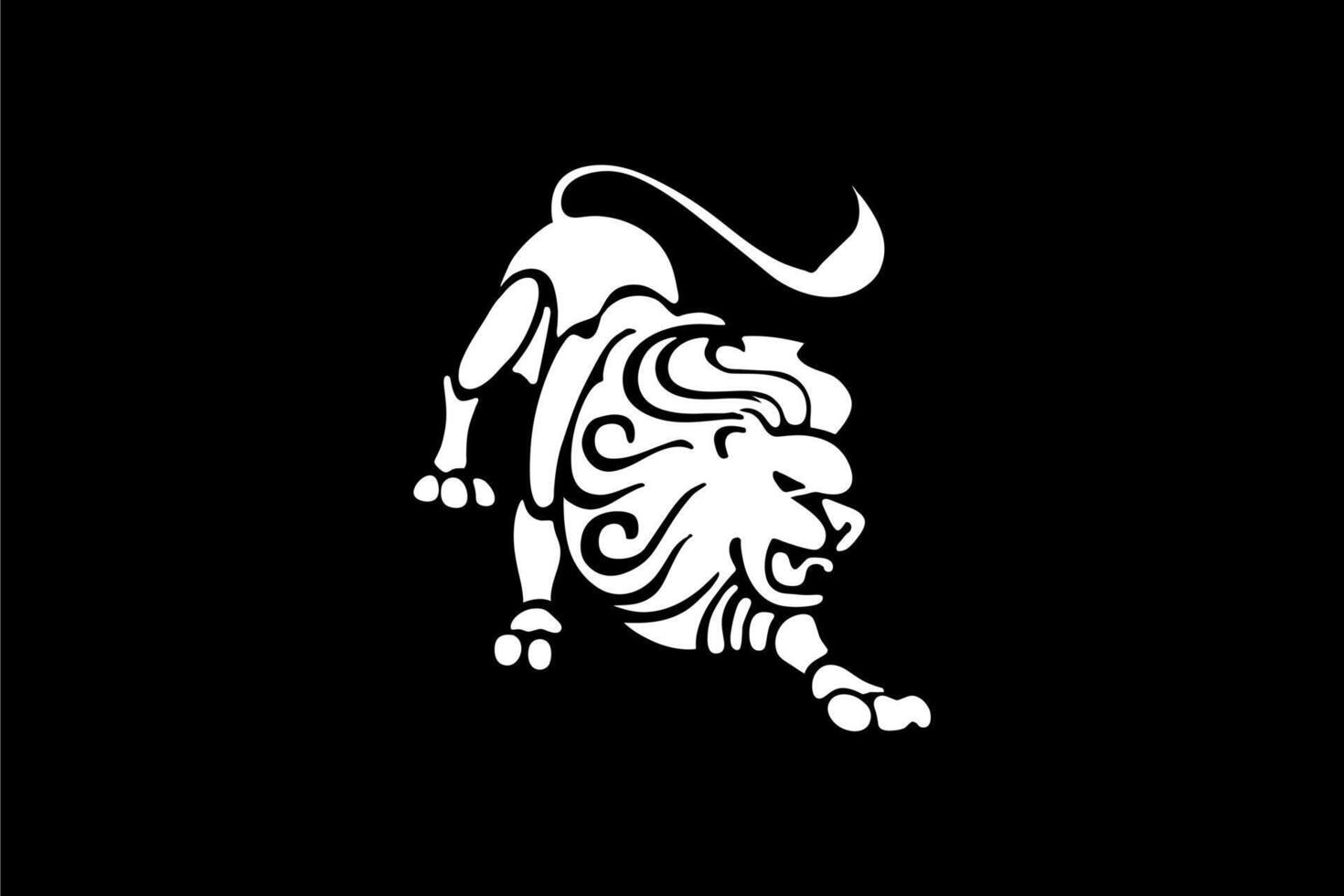 vetor logotipo companhia dourado leão símbolo elegante branco fundo