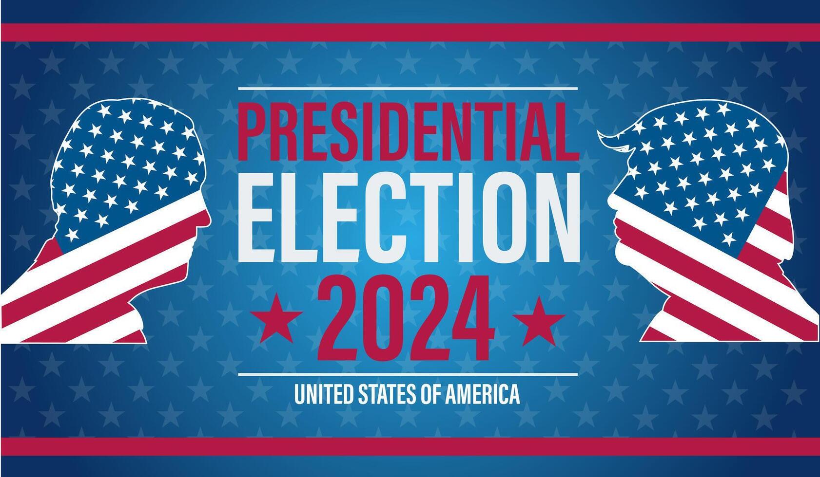 presidencial eleição dentro EUA voto bandeira ou botão eleição votação poster vetor
