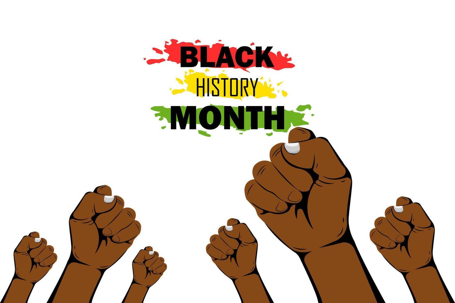 Preto história mês celebração. africano americano história. Projeto para poster, cartão, bandeira fundo, vetor ilustração.