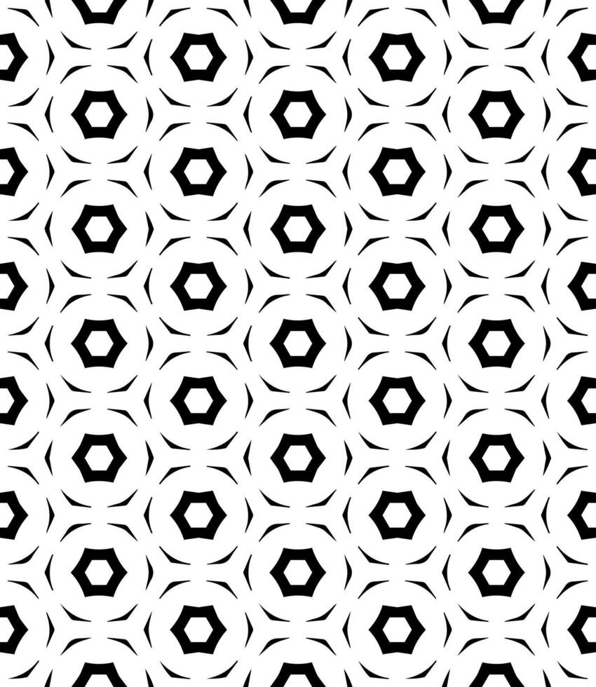 padrão abstrato sem emenda preto e branco. fundo e pano de fundo. design ornamental em tons de cinza. vetor