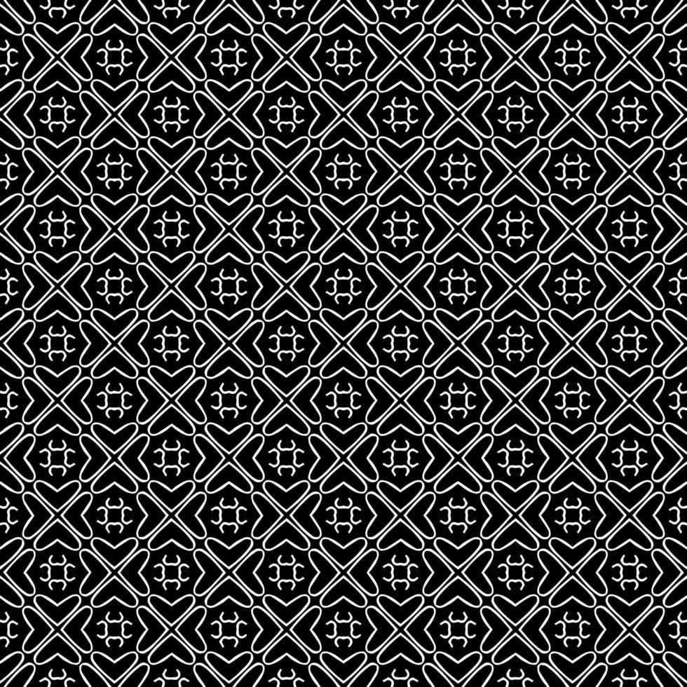 padrão abstrato sem emenda preto e branco. fundo e pano de fundo. design ornamental em tons de cinza. vetor