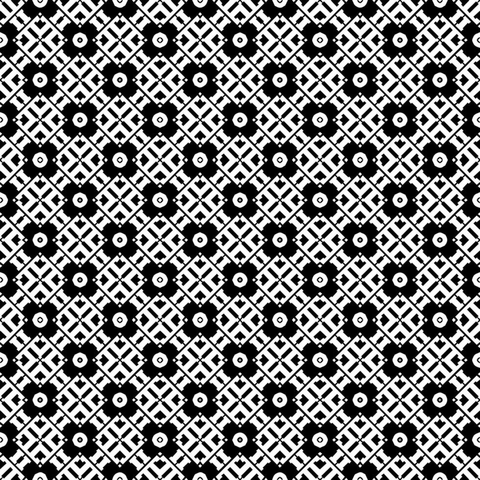 padrão abstrato sem emenda preto e branco. fundo e pano de fundo. design ornamental em tons de cinza. vetor