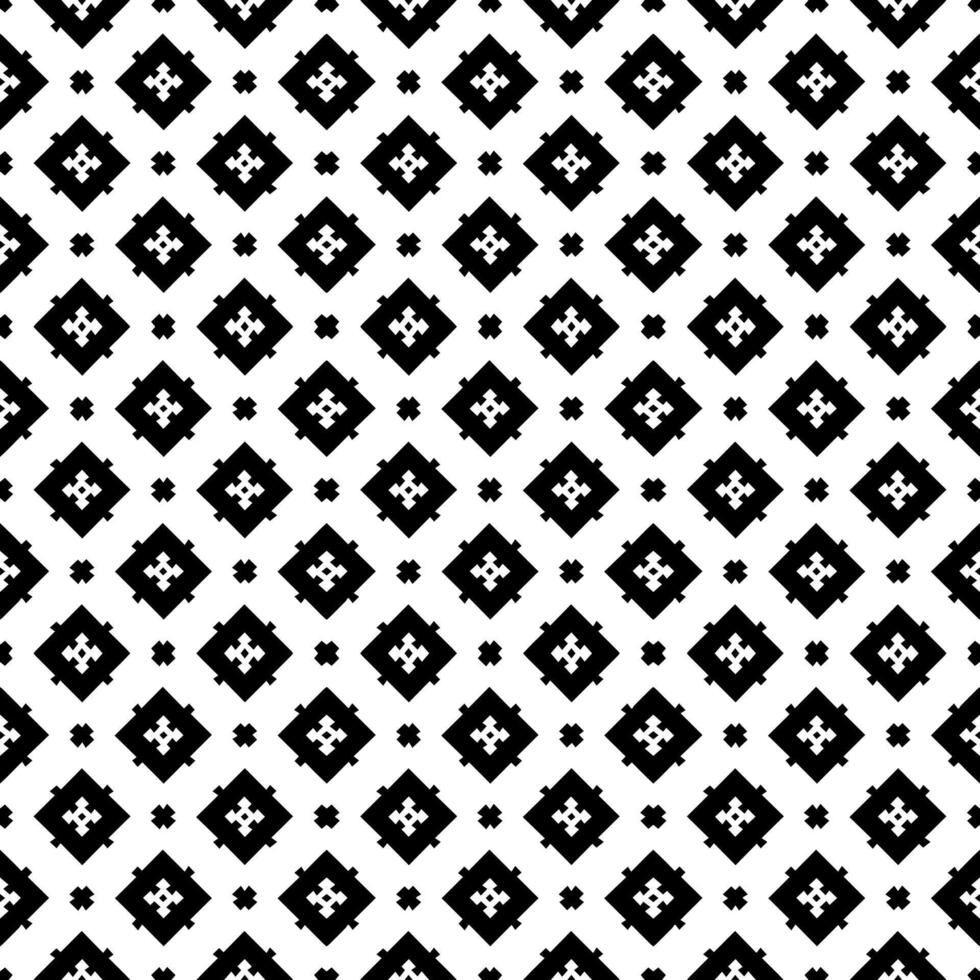 padrão abstrato sem emenda preto e branco. fundo e pano de fundo. design ornamental em tons de cinza. vetor