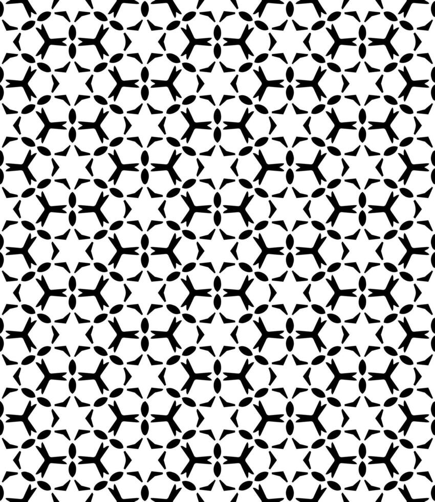 padrão abstrato sem emenda preto e branco. fundo e pano de fundo. design ornamental em tons de cinza. vetor