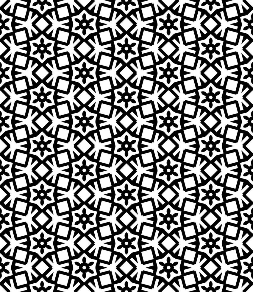 padrão abstrato sem emenda preto e branco. fundo e pano de fundo. design ornamental em tons de cinza. vetor