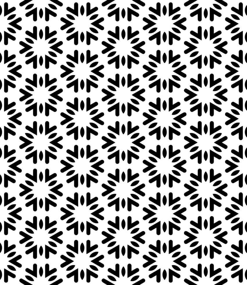 padrão abstrato sem emenda preto e branco. fundo e pano de fundo. design ornamental em tons de cinza. vetor