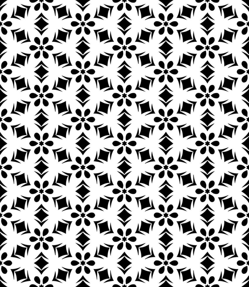 padrão abstrato sem emenda preto e branco. fundo e pano de fundo. design ornamental em tons de cinza. vetor