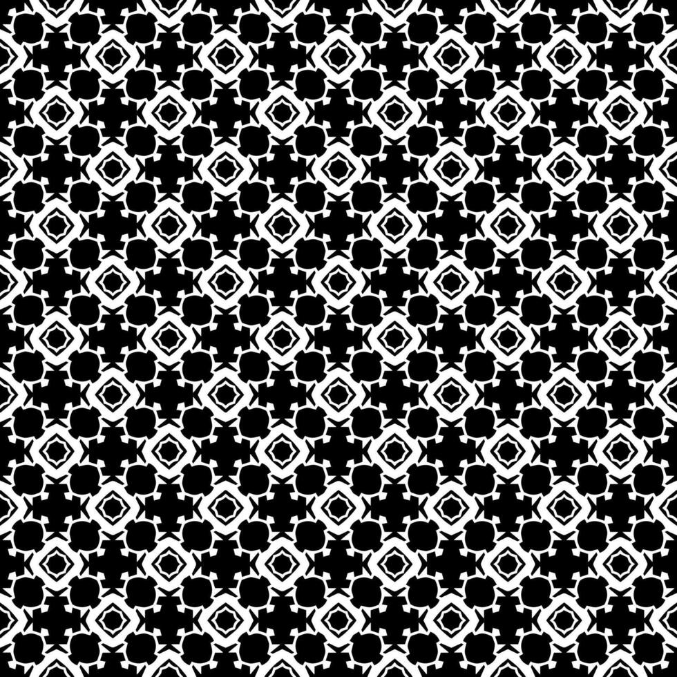 padrão abstrato sem emenda preto e branco. fundo e pano de fundo. design ornamental em tons de cinza. vetor