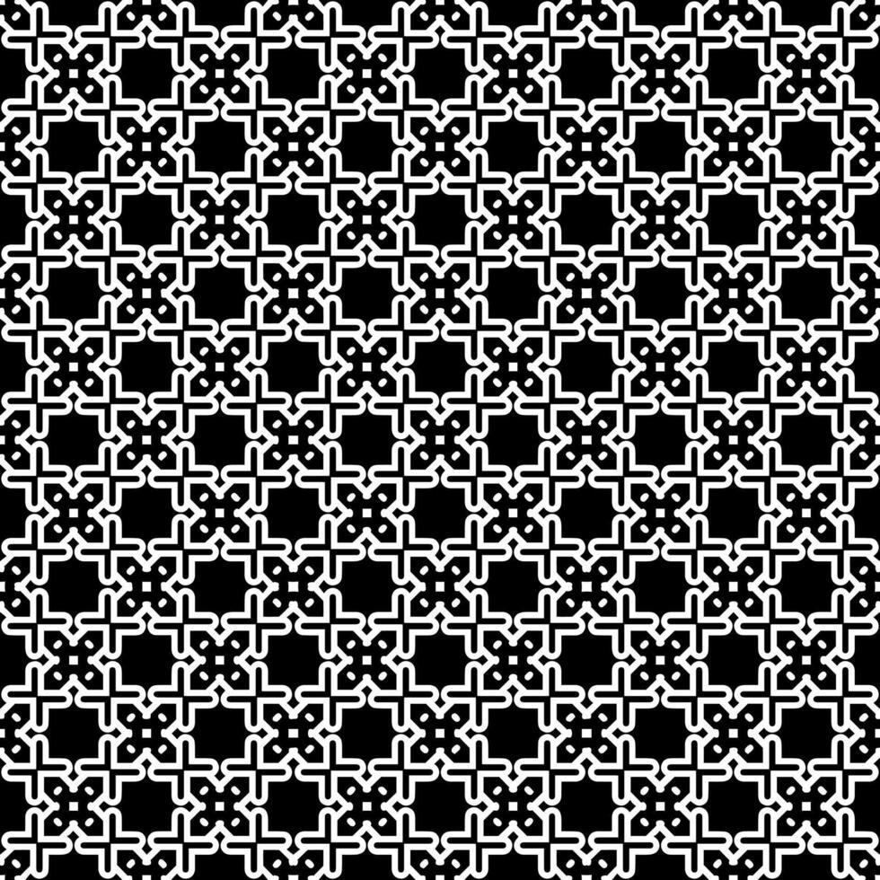 padrão abstrato sem emenda preto e branco. fundo e pano de fundo. design ornamental em tons de cinza. vetor