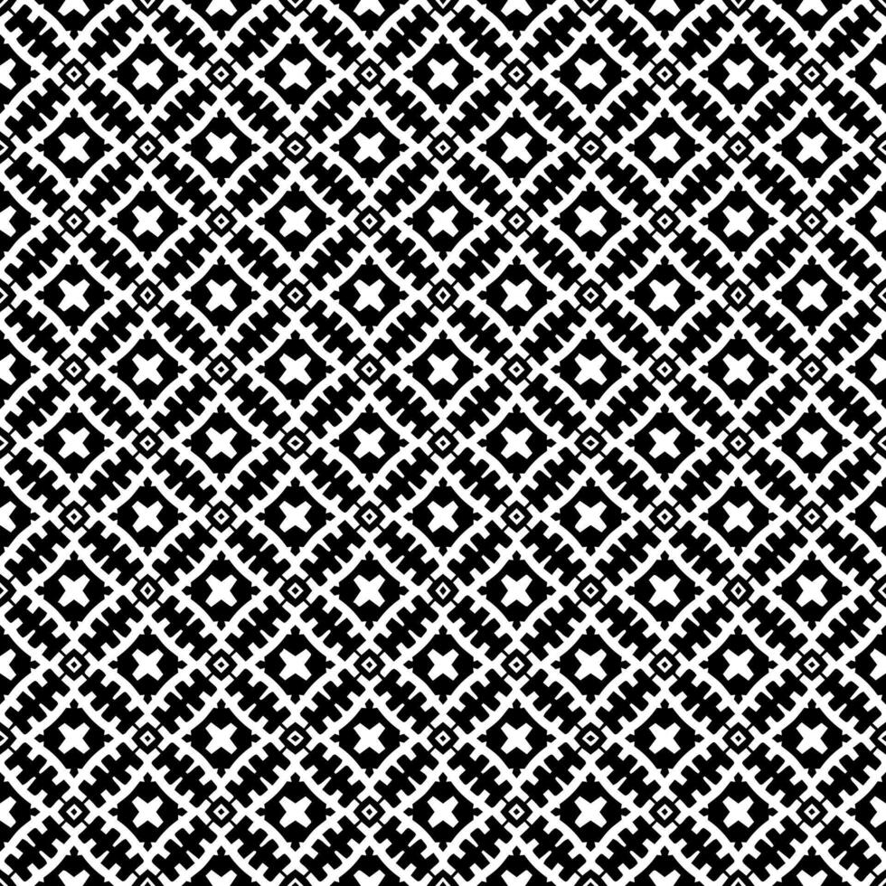 padrão abstrato sem emenda preto e branco. fundo e pano de fundo. design ornamental em tons de cinza. vetor