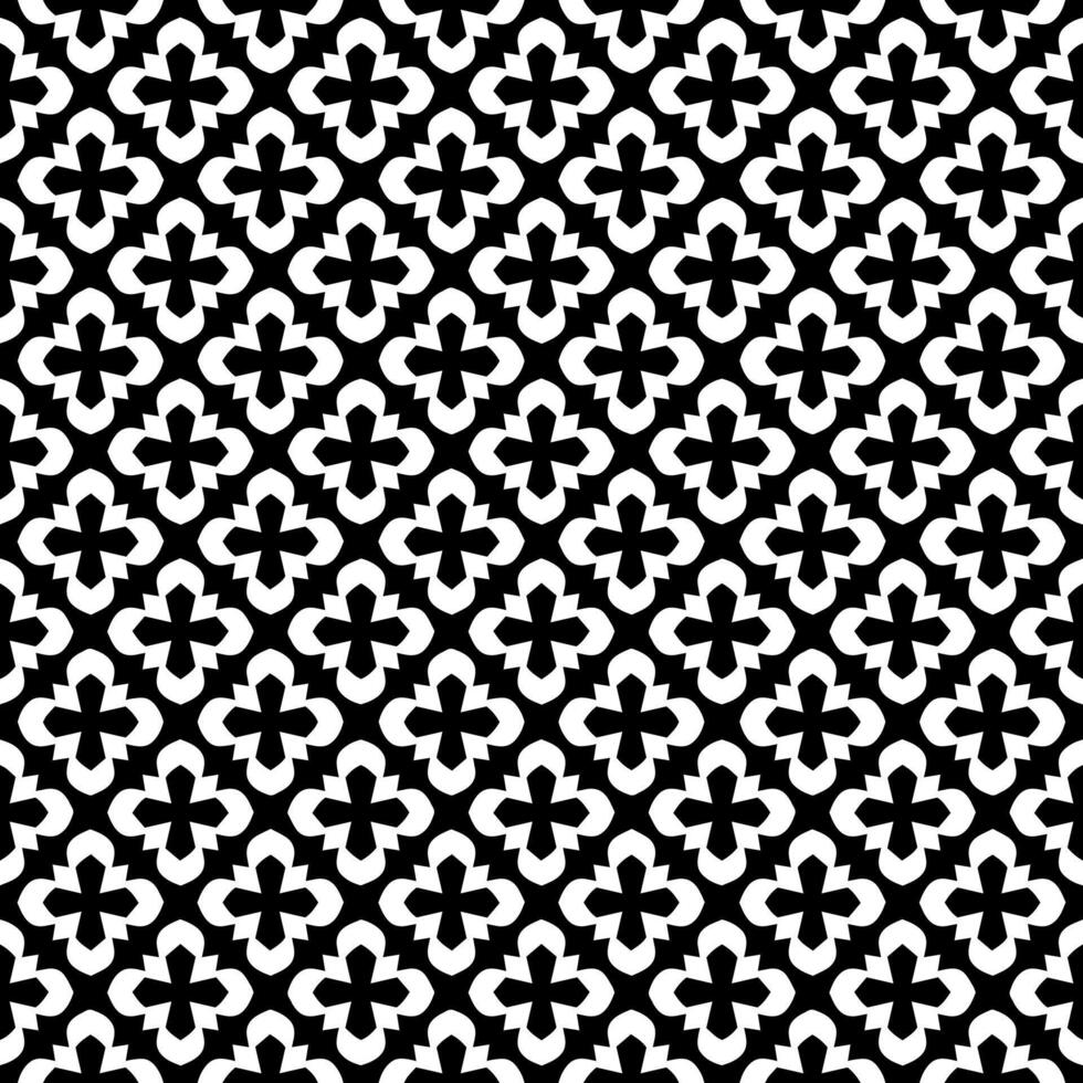 padrão abstrato sem emenda preto e branco. fundo e pano de fundo. design ornamental em tons de cinza. vetor