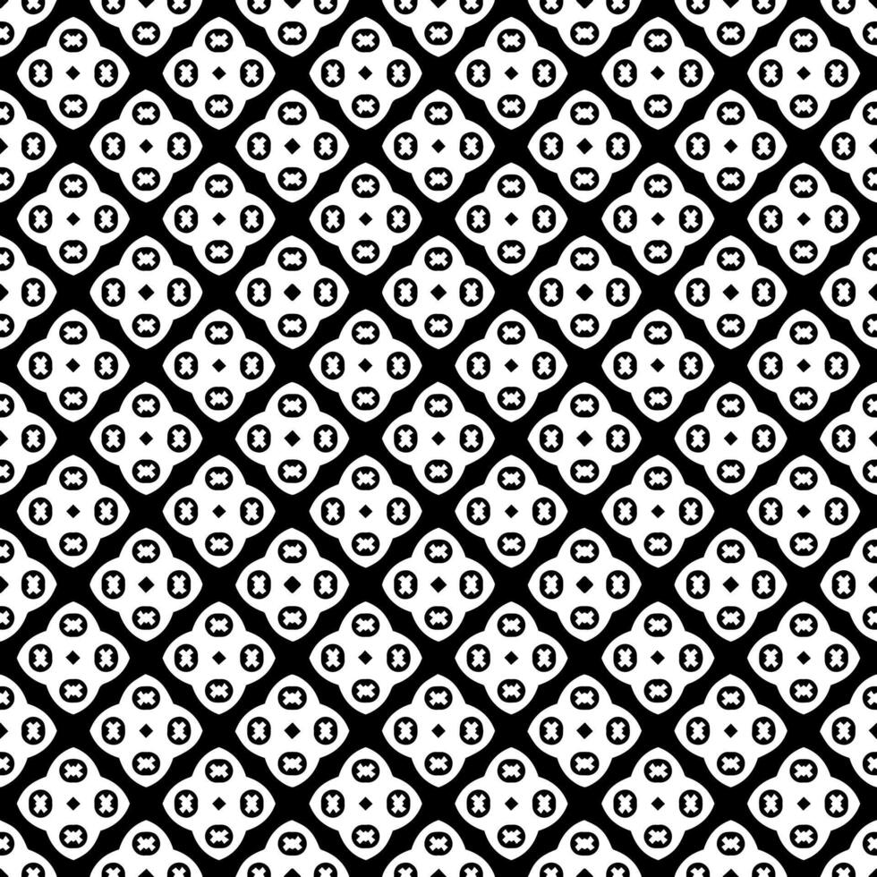 padrão abstrato sem emenda preto e branco. fundo e pano de fundo. design ornamental em tons de cinza. vetor