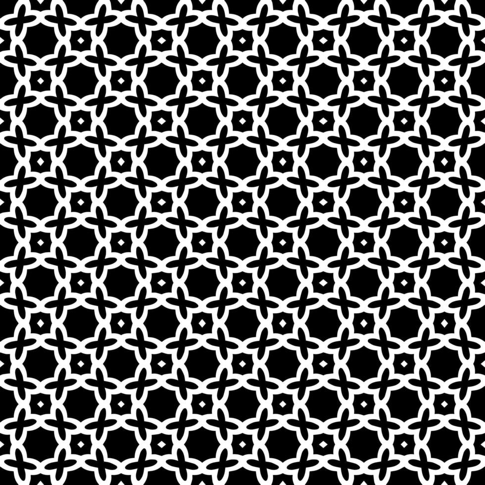 padrão abstrato sem emenda preto e branco. fundo e pano de fundo. design ornamental em tons de cinza. vetor