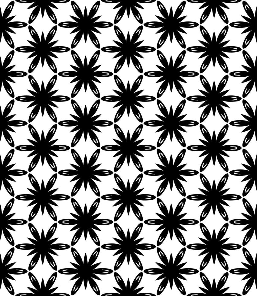 padrão abstrato sem emenda preto e branco. fundo e pano de fundo. design ornamental em tons de cinza. vetor