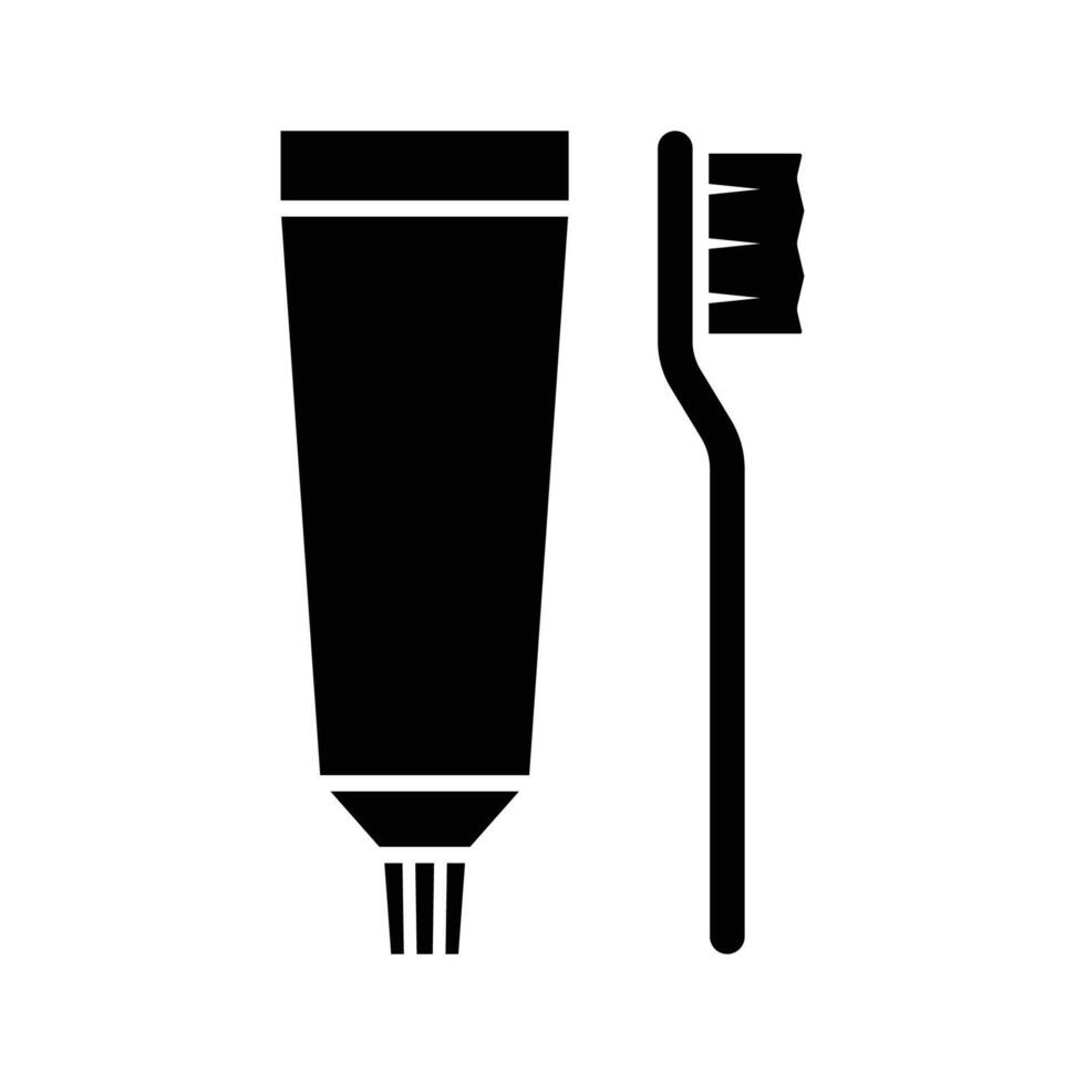 modelo de design de vetor de ícone de pasta de dente simples e limpo