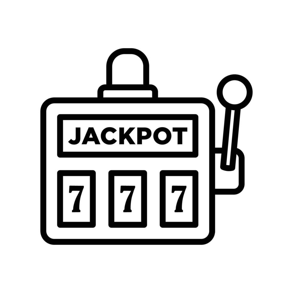 jackpot máquina ícone vetor Projeto modelo simples e limpar \ limpo
