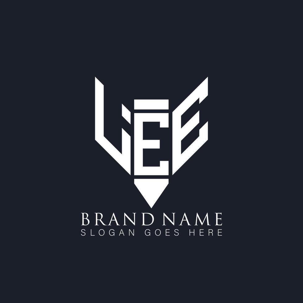 Lee abstrato carta logotipo. Lee criativo monograma iniciais carta logotipo conceito. Lee único moderno plano abstrato vetor carta logotipo Projeto.