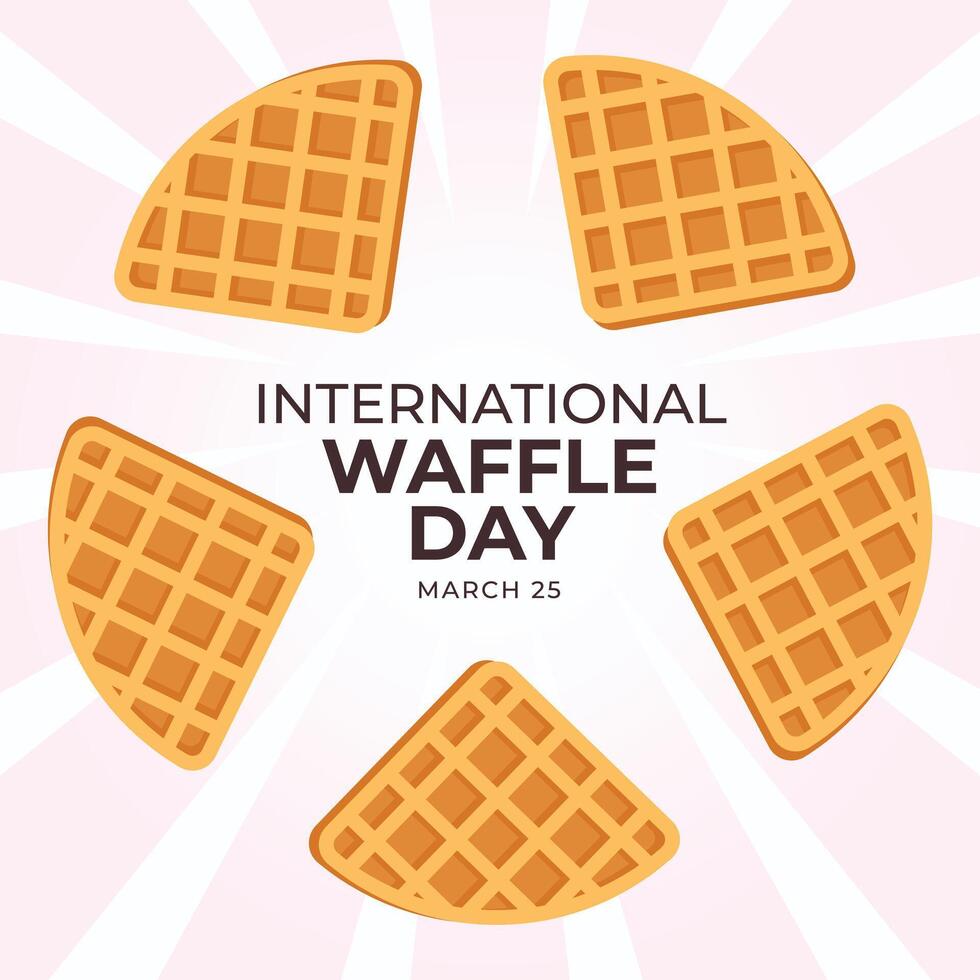 internacional waffle dia Projeto modelo Boa para celebração uso. plano waffle ilustração. waffle imagem. plano Projeto eps 10. vetor