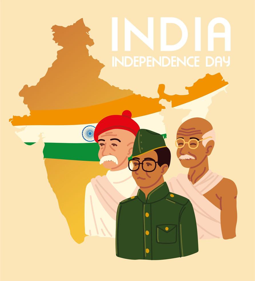 dia da independência da índia vetor