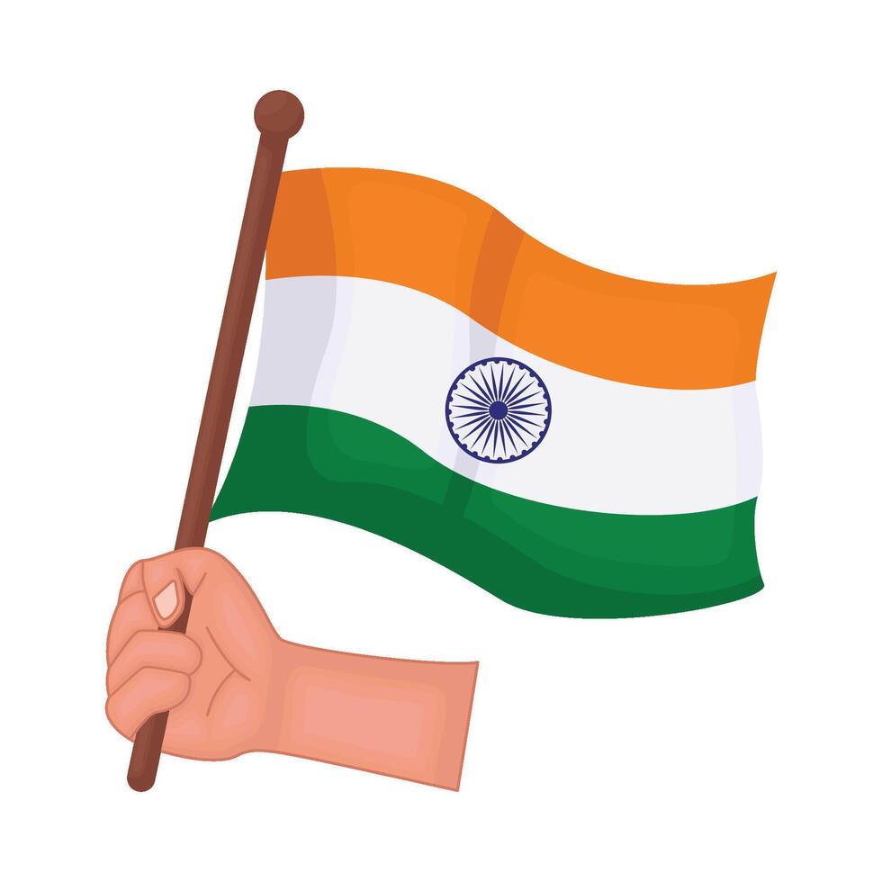 ilustração do Índia bandeira vetor
