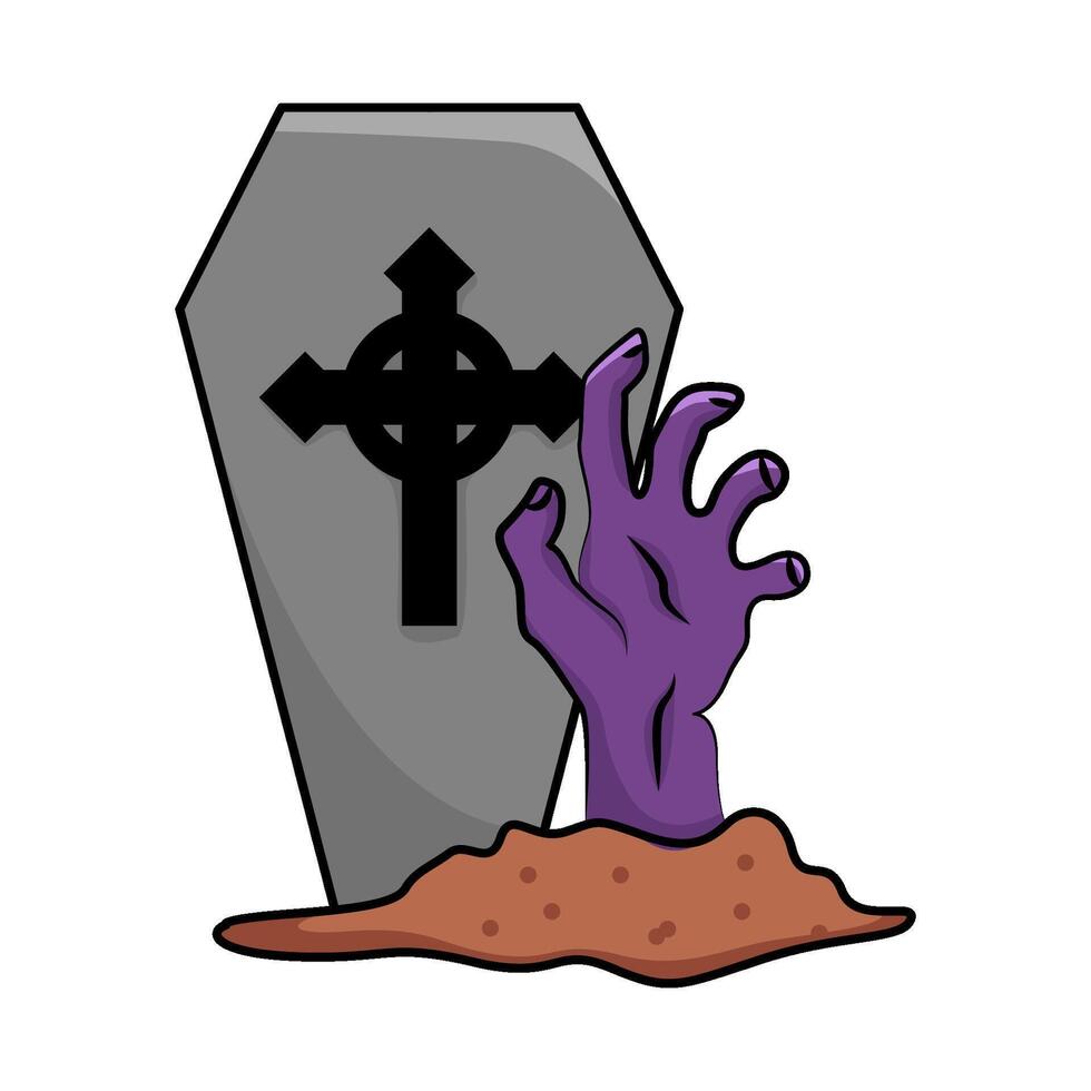 ilustração do assustador sepultura vetor