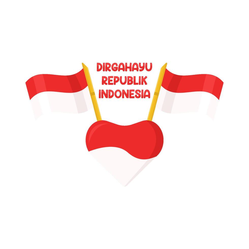 ilustração do dirgahayu republik Indonésia vetor