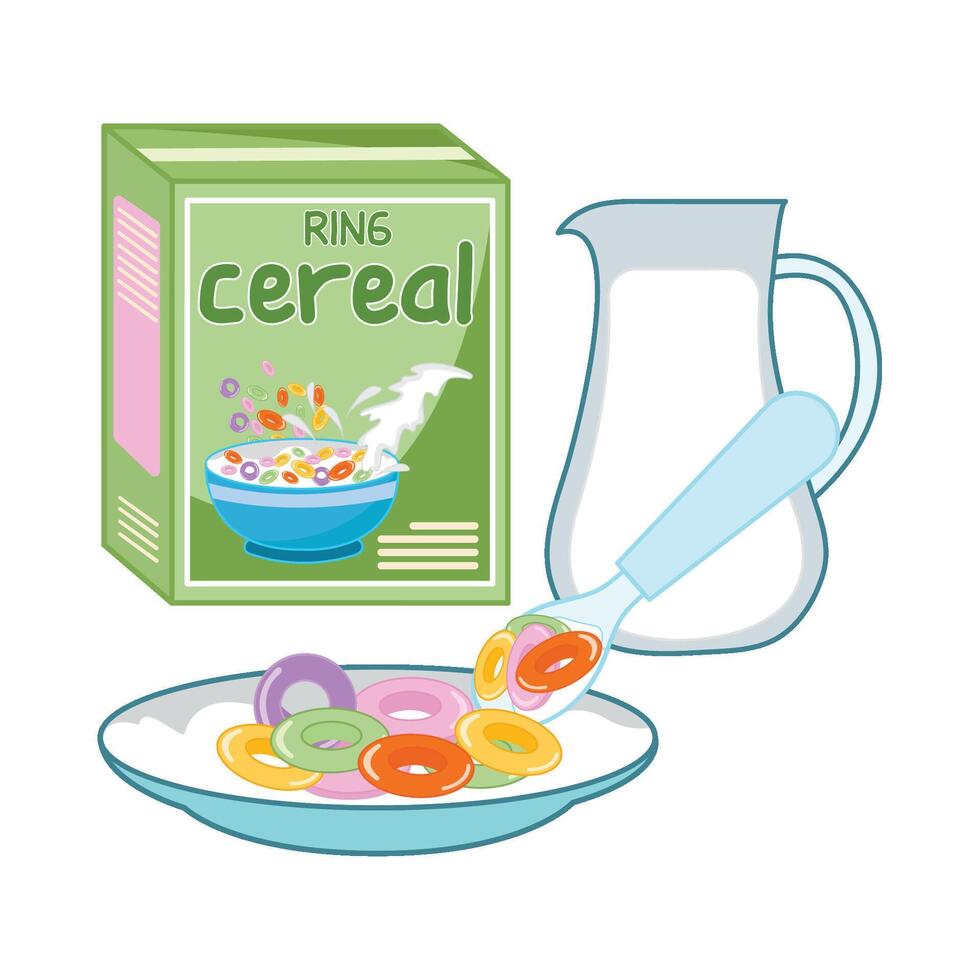 ilustração do cereal caixa vetor