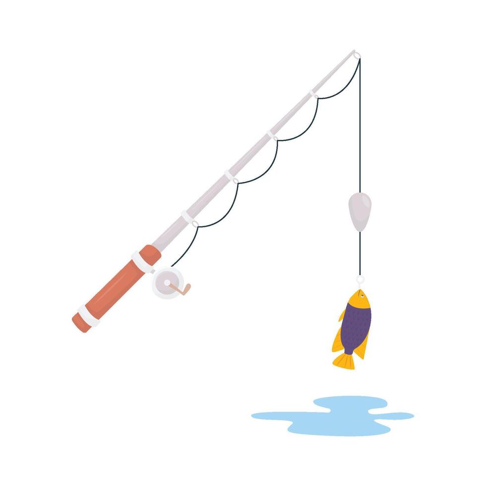 ilustração do pescaria vetor