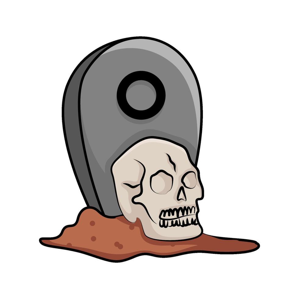 ilustração do assustador sepultura vetor