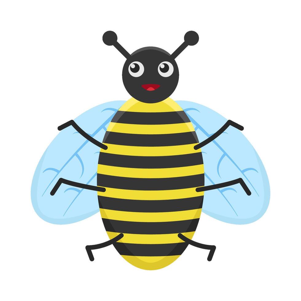 ilustração do fofa abelha vetor