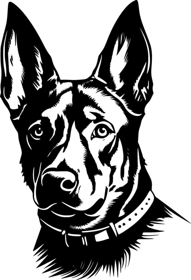 australiano kelpie, minimalista e simples silhueta - vetor ilustração