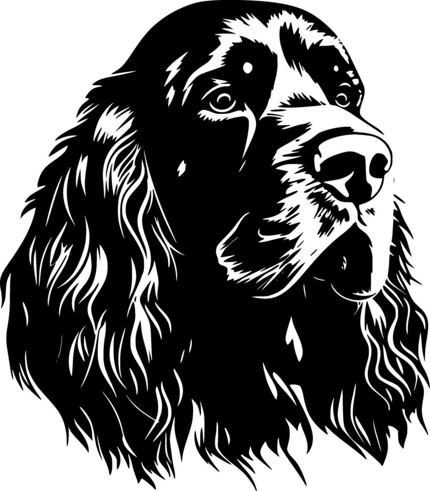 Cocker spaniel, minimalista e simples silhueta - vetor ilustração